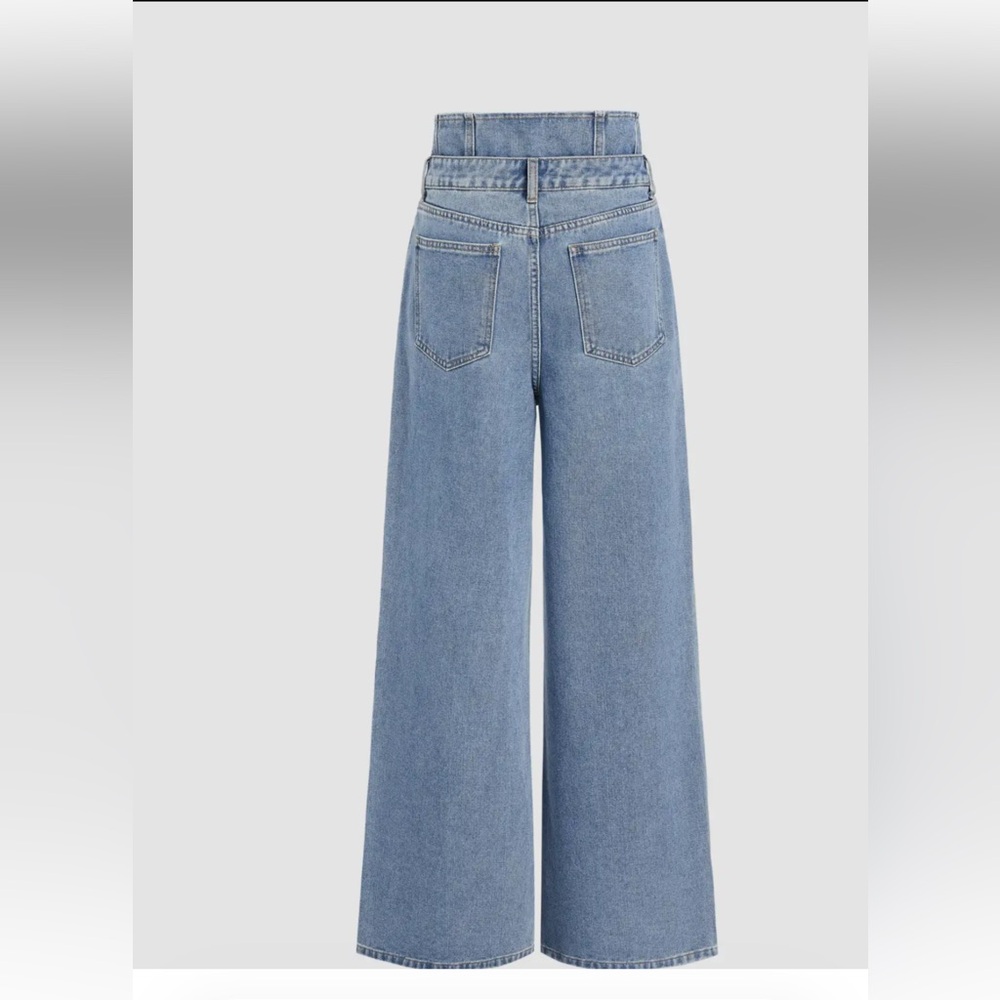 Cider DOUBLE HIGH RISE SOLID BUTTON
WIDE LEG JEAN… - image 2